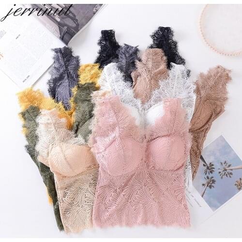 Jerrinut Bras For Women Underwear Sexy Lace Bra Push Up Bralette BH Seamless Wireless Bra Soutien Gorge Femme Lace Linge