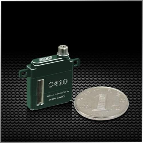 KINGMAX C410 9g 4.2kg.cm MINI digital metal gears standard servos full metal servo steel gear for RC glider airplane
