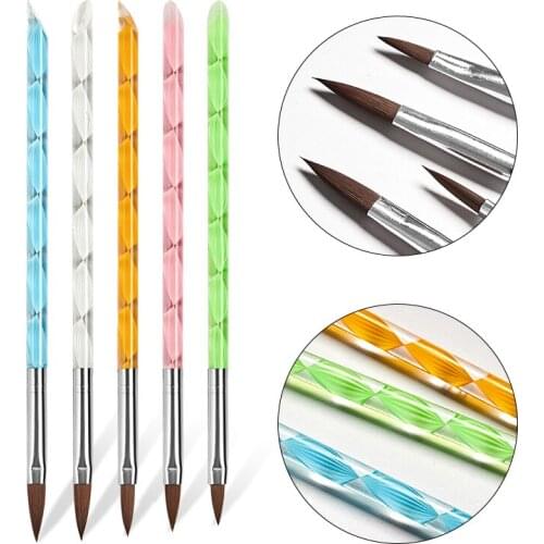 Nail Brush For Manicure Acrylic Brushes UV Gel Nail Polish Painting Drawing Dotting Pen Carving Tips Manicure Salon Tools