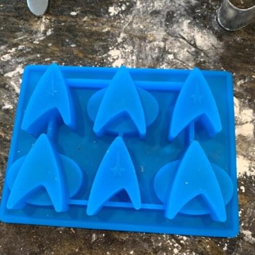 Candy Chocolate Molds Star Trek Gifts Silicone Molds Cake Form Ice Cube Trays Cool Novelty Mini Starfleet Mold Great for Party