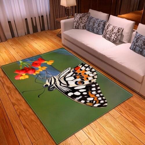 Creative 3D Butterfly Printing Carpets for Living Room Bedroom Area Rugs Modern Home Hallway Carpet Child Play Tent Floor Mats