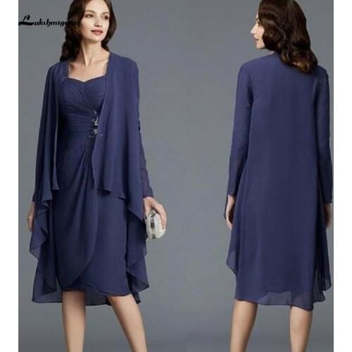 Lakshmigown Elegant Mother Of The Bridal Dress with Long Sleeve Jacket Vestido Plus Size Mother Evening Dress Wedding Guest