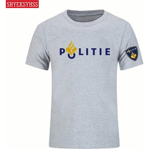 Dutch police mens t shirt Netherlands special police unit counter-strike t shirt mens fashion cool cotton t-shirt tops