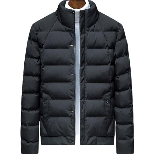 Winter Jacket Men 2020 Brand New Quilted Jacket Stand Collar Cotton Padded Warm Coats Parkas Outerwear Men Clothing