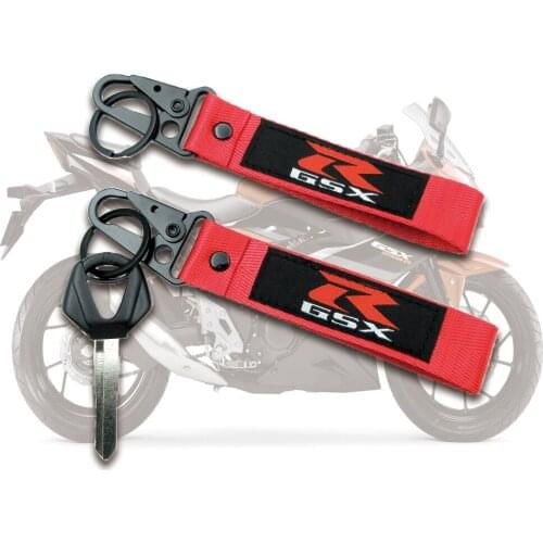 New Motorcycle Double Sided Embroidery Keychain 3D Collection Key Chain For Suzuki GSX-R 600 750 1000 GSX-1300R Hayabusa Keyring