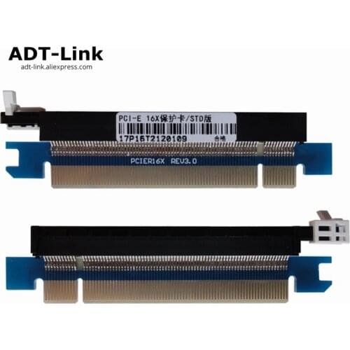 New PCIe 164 Pin 16x Male to Female Riser Extended Card Adapter PCI-e Express Test DIP slot With Fixing plate for 1U 2U 3U STD