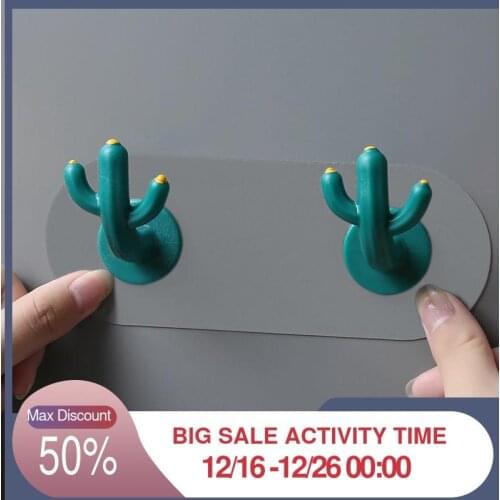 Punch-Free Hook Key Strong Adhesive Kitchen Sticky Hook Bathroom Wall behind the Door No Trace Stickers Hook Wall-Mounted