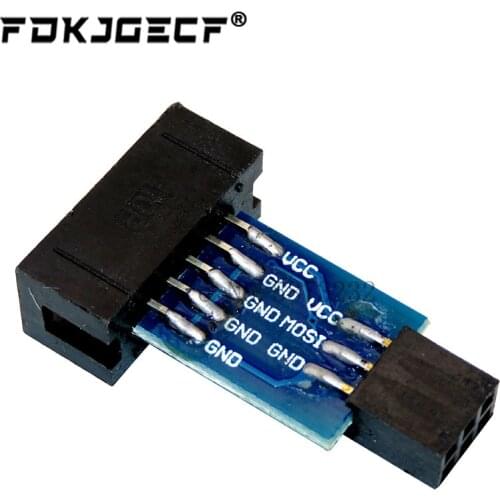 10Pin To 6PiN Convert To Standard 10 Pin To 6 Pin Adapter Board For ATMEL STK500 AVRISP USBASP ISP Interface Converter AVR