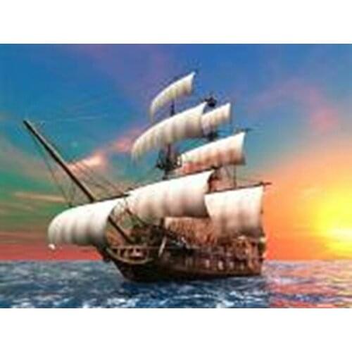 Plain sailing DIY Crystal full 5D plastic diamond painting cross stitch kit art 3D mosaic square rhinestone