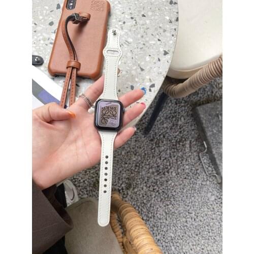 Genuine Leather Strap For Apple Watch Band 1 2 3 4 5 6 SE Replacement Bracelet Strap Band for iWatch Series 44mm 40mm 38mm 42mm