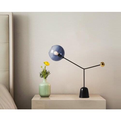 Modern Decor Table Lamps Marble Table Light Glass Desk Light For Study Bedside Bedroom Living Room Hotel Lighting TA039