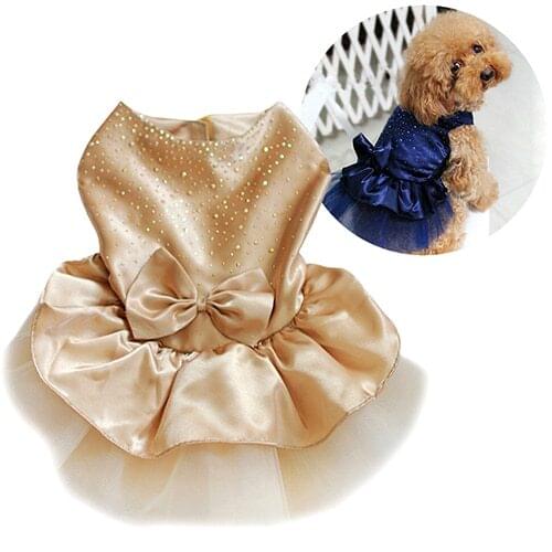 New arrival Pet Dog Puppy Wedding Lace Dress Bow Gauze Tutu Skirt Cat Sequin Princess Clothes Apparel