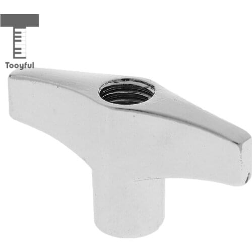 Tooyful Zinc Alloy T Shape Tilter Cymbal Stand Wing Nut Quick Release for Drum Player Percussion Accessory 8mm