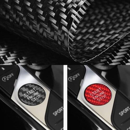 Carbon Fiber Interior Engine Start Stop Push Button Cover Cap Trim Start Stop One Button For BMW 3 Series G20 X5 G05 X7 G07 G14