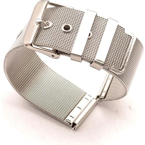 18MM 20MM 22MM 24MM Ultrathin Universal Milanese Watchbands Silvery Stainless Steel Watch Strap metal watch bracelets Accessorie