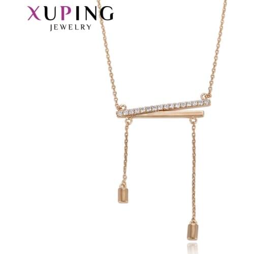 Xuping Jewelry Fashion New Necklace Gold Color Plated Jewelry for Women Gifts 44102