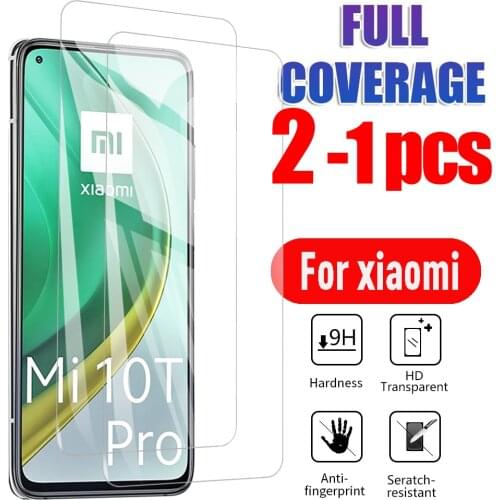 1-2Pcs Smartphones protect Glass film For xiaomi mi 10t 10T Pro 10T Lite Screen Safety Protective Tempered Glass for xiaomi m10t