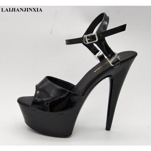 LAIJIANJINXIA New SUMMER Peep Toe zapatos mujer sandals 15cm thin high heels platform sexy woman shoes wedding pumps