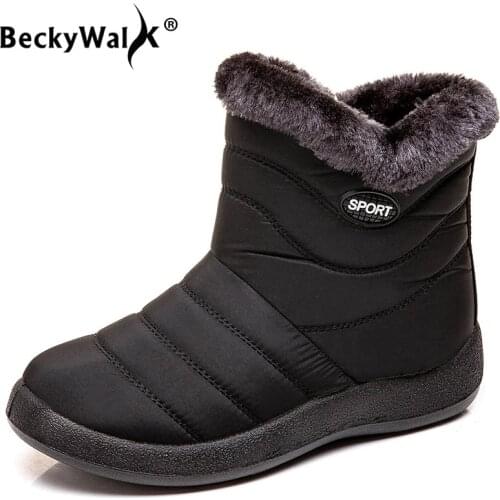 Women Boots Waterproof Snow Boots Plush Winter Shoes Woman Casual Comfortable Ankle Botas Mujer Warm Winter Boots Women WSH3501