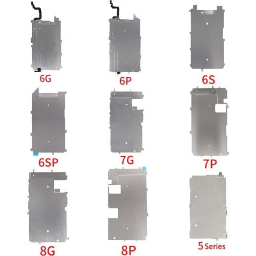 PINZHENG Display Backplate EMI Shield For iPhone 7 8 6 6s Plus 5 5S 5C 5SE LCD Screen Display Backplate Back Metal Plate Shield
