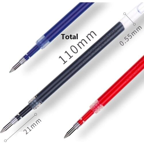 10Pcs Gel Pen Refills 0.5mm Press Machanical Knock Type 3 Colors Spring Head Stationery Office School Supplies Deli S206