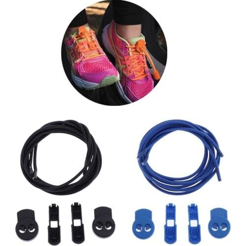 2 Pairs Unisex Reflective Shoe Laces NO Tie Sneaker Trainers Shoelaces