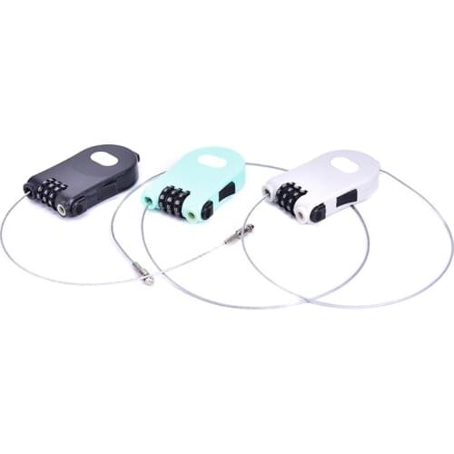 3 Digit Security Code Cable Lock Password Long Roller Pram Padlock Rope Bicycle Parts Mini Extendable Wire Anti Theft