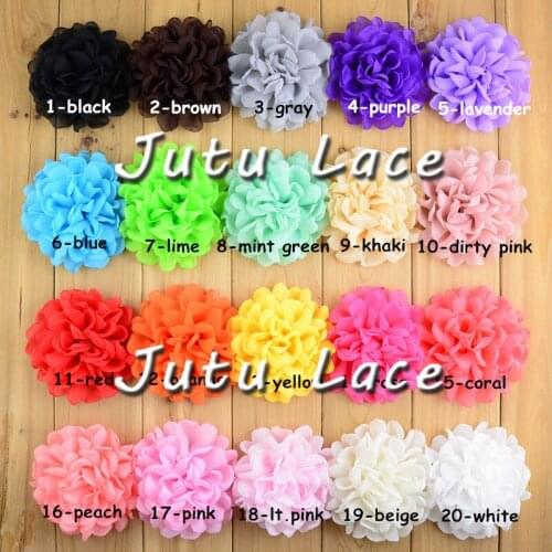 50 pcs/lot , 10cm '' shabby chiffon flowers , singed chiffon flowers headband