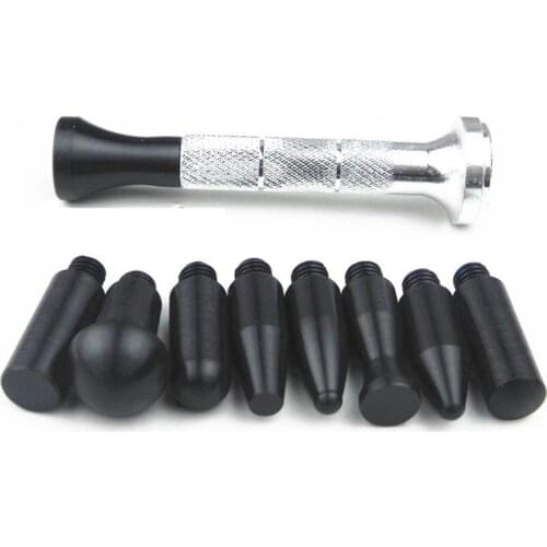 9Pcs/set Car Dent Repair Hail Removal Tools Aluminum Alloy Auto Hail Removal Repair Pen Hand Knock Down 9 Heads Car Repair Tool