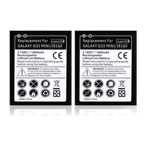 2x 1900mAh EB425161LU Battery For Samsung Galaxy S3 SIII MINI I8190 I8160 I699 S7562 S7562I S9920 J1 Mini J1mini J105H J106H