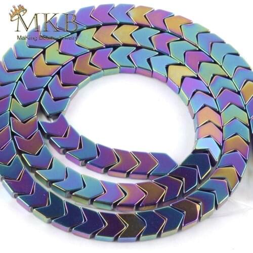 Natural Color Hematite Arrow Shape Stone Beads Spacer Loose Beads For Jewelry Making DIY Bracelets Necklace Jewellery 15 inches