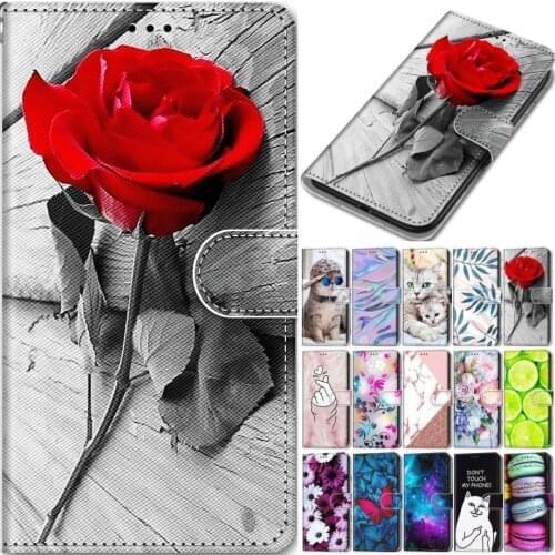 Painted Flower Cover Flip Phone Case For Wallet Nokia 1.4 2.4 3.4 5.4 C2 Coque 2.3 5.3 For Nokia 5 2017 Cute Leather Etui D08F