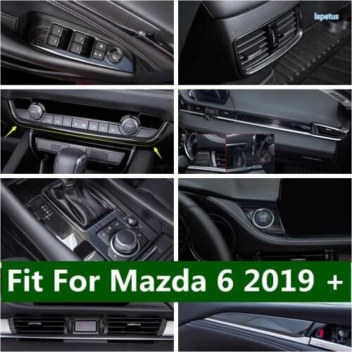 Engine Start Stop System Button / Glass Lift / AC Outlet Vent / Inner Door / Central Console Cover Trim For Mazda 6 2019 2020