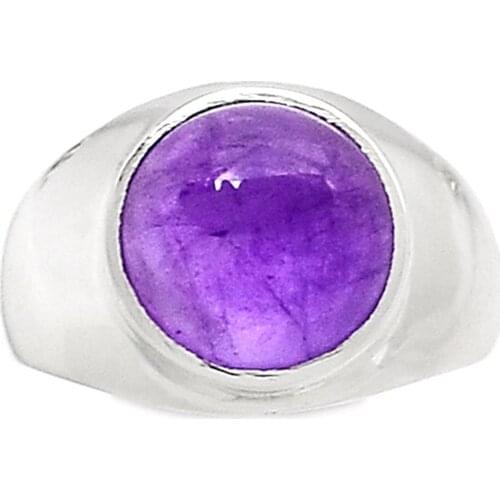 Lovegem Genuine Amethyst Ring 925 Sterling Silver,Size:7.5, AR2199