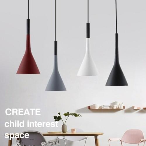 Aluminum/Resin Material Nordic LED Pendant Lamp E27 Loft Edison Industrial Hanging Lamps For Kitchen Living Room Pendant Light