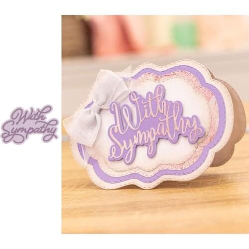 Word With Sympathy Metal Cutting Dies for Scrapbooking and Card Making Paper Craft 2019 New die cuts