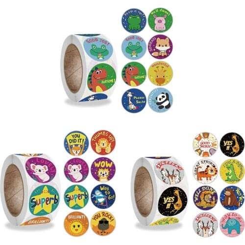 500pcs Cute Animal Stickers Reward Kids for Package Seal Labels Cool Skateboard Stickers for Scrapbooking Cards Craft Labels
