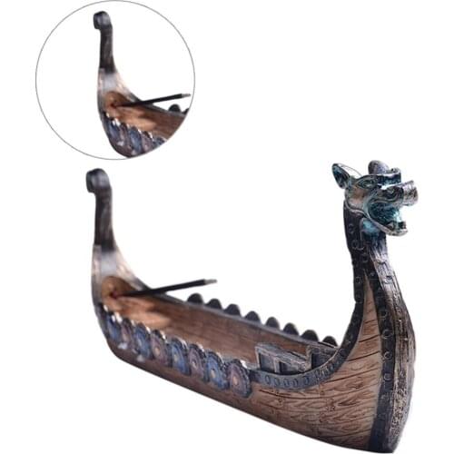 NEW 2020 DRAGON BOAT INCENSE STICK HOLDER BURNER HAND CARVED CARVING CENSER ORNAMENTS RETRO INCENSE BURNERS TRADITIONAL DESIGN