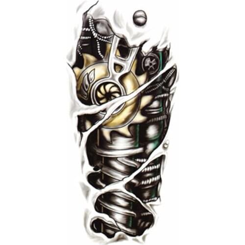 New Fashion Man 3D Tattoo Robot Arm Waterproof Temporary Tattoo Stickers