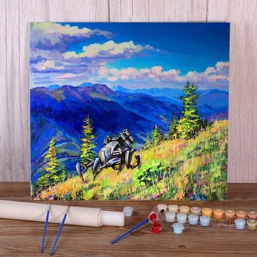 Landscape On The Mountain Valley Paint By Numbers Package Oil Paints 40*50 Painting On Canvas Wall Paintings Handiwork