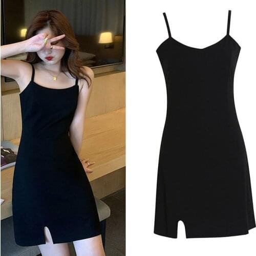 Dress short black temperament slim joker skirt bag hip small black dress sexy dresses party night club dress 2020 sex