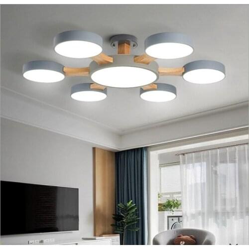 Simple And Modern Macaron Chandelier Living Room Dining Bedroom LED Chandelier Ins Showroom Chandelier