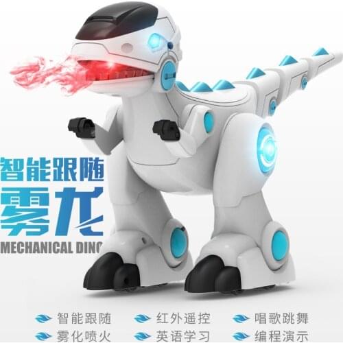 Spray remote control intelligent robot dinosaur robot toy singing, dancing, story telling, early learning machine