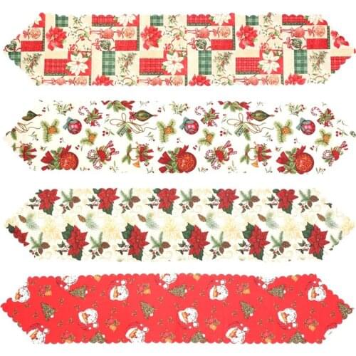 Christmas Decorations Polyester Tea Table Runner Home Decoration Dining Table Runners Decor Accessories