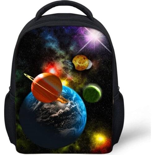 Cool 3D Solid Pattern Small Shoulder Backpacks for Kids Mochila Kindergarten Baby School Bags Universe Star Book Bag