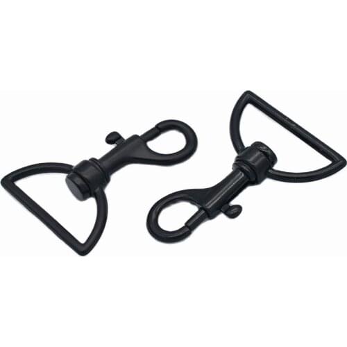 37mm Inner Swivel clasp Black Lobster Clasp Claw Push Gate Trigger Clasps Swivel Snap Hooks For keychain or backpack 4pcs