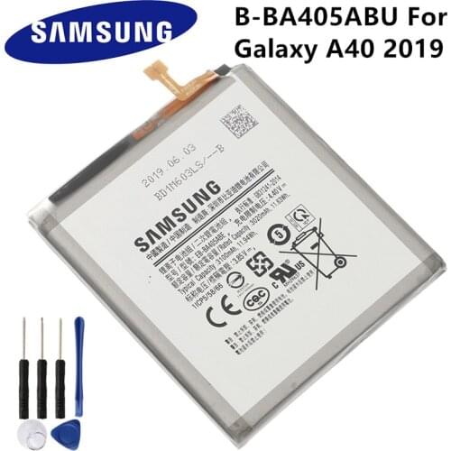 SAMSUNG Original EB-BA405ABE EB-BA405ABU 3100mAh battery For SAMSUNG Galaxy A40 2019 SM-A405FM/DS A405FN/DS GH82-19582A + Tools