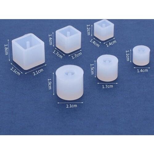 Silicone Round Square Beads Resin Mold Making Jewelry Epoxy DIY Pendant Tools