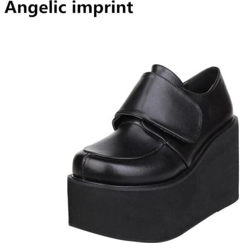 Angelic imprint woman mori girl lolita cosplay shoes lady high heels pumps wedges women princess dress party platform shoes 10cm