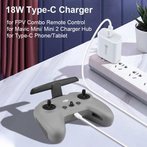 For DJI FPV Combo Drone Remote Control Charger USB Type C Phone Tablet Data Line Fast Charge Cable for Mavic Mini 2 Charging Hub